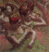 Dancer triming dress Edgar Degas